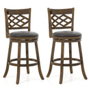 26 Inch Counter Height Bar Stools Set of 2 with Rubber Wood Frame