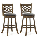 26 Inch Counter Height Bar Stools Set of 2 with Rubber Wood Frame by LJGDeals