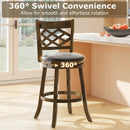 26 Inch Counter Height Bar Stools Set of 2 with Rubber Wood Frame by LJGDeals