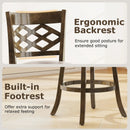 26 Inch Counter Height Bar Stools Set of 2 with Rubber Wood Frame by LJGDeals