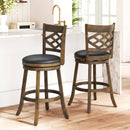 26 Inch Counter Height Bar Stools Set of 2 with Rubber Wood Frame