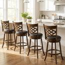 26 Inch Counter Height Bar Stools Set of 2 with Rubber Wood Frame by LJGDeals