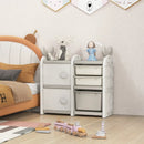 31 Inch Toy Chest and Bookshelf for Toddlers with Enclosed Cabinets and Pull-out Drawers by LJGDeals
