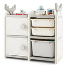 31 Inch Toy Chest and Bookshelf for Toddlers with Enclosed Cabinets and Pull-out Drawers by LJGDeals