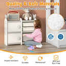31 Inch Toy Chest and Bookshelf for Toddlers with Enclosed Cabinets and Pull-out Drawers by LJGDeals