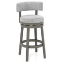 27/31 Inch Swivel Bar Stool with Upholstered Back Seat and Footrest by LJGDeals