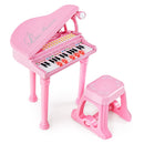 31 Keys Kids Piano Keyboard with Stool and Piano Lid by LJGDeals
