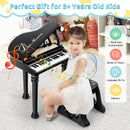 31 Keys Kids Piano Keyboard with Stool and Piano Lid by LJGDeals