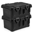 31 QT Insulated Food Pan Container with 3 Transparent One-Third Pans with Lids-Black by DirectDeals