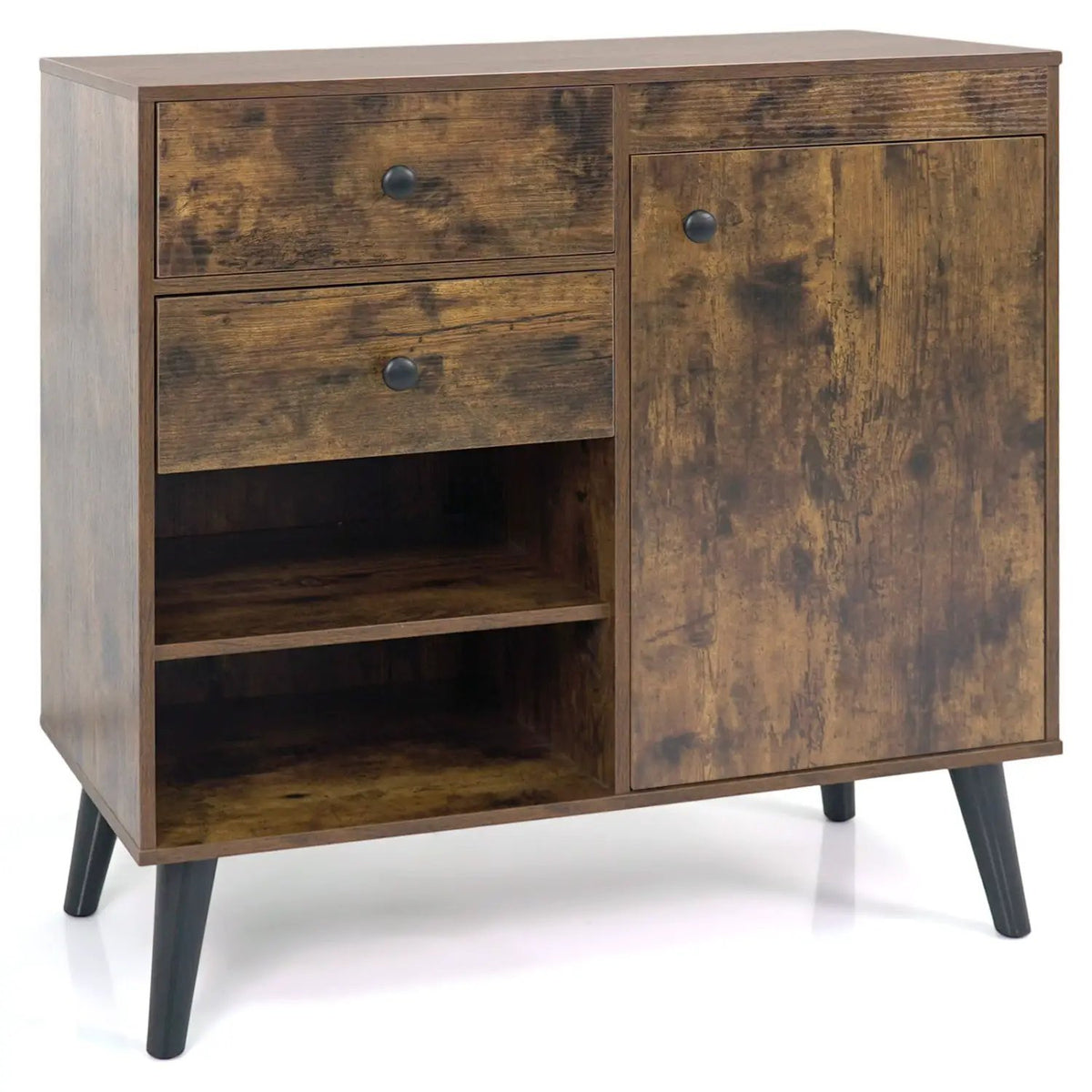 31" Sideboard Cabinet with 2 Drawers and Open Shelves, photo 19 of 24