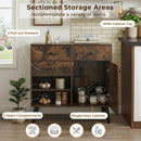31" Sideboard Cabinet with 2 Drawers and Open Shelves by DirectDeals