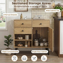 31" Sideboard Cabinet with 2 Drawers and Open Shelves by LJGDeals