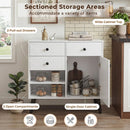 31" Sideboard Cabinet with 2 Drawers and Open Shelves by LJGDeals
