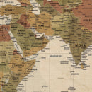 Personalized World Map Canvas Print – Framed Push Pin Travel