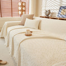 Textured Throw Blanket with 3D Dobby Weave, Minimalist Furniture Protector for Couch