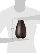 HealthSmart Essential Oil Diffuser, Cool Mist Humidifier and Aromatherapy Diffuser with 500ML Tank Ideal for Large Rooms, Adjustable Timer, Mist Mode and 7 LED Light Colors, Brown (Pack of 2) by TinyTreasures Baby Boutique