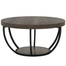 2 Tier Circle Coffee Table With Storage Shelves by HouseOfZazla