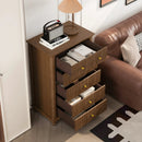 Fluted 5 Drawer Dresser, 45 Inch Tall Modern Chest of Drawers by HouseOfZazla
