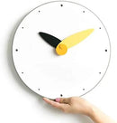 Stephanie Imports Modern Minimalist Yellow & Black Wall Clock by CozyNest Decor