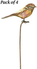 Set of 4 Ancient Graffiti Staked Bird Garden Ornaments by CozyNest Decor