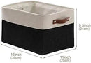 DECOMOMO Storage Bins Fabric Storage Baskets for Shelves, Linen Closet Organization Toys Nursery (Black and White, Large - 4 Pack) by CozyNest Decor