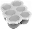 WeeSprout Silicone Freezer Tray with Clip on Lid Perfect Food Storage Container for Homemade Baby Food, Vegetable, Fruit Purees, and Breast Milk (Bright Grey, Six 3 Ounce Sections) by TinyTreasures Baby Boutique