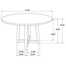 Guinea - 5 Piece Dining Set With Round Table And Upholstered Chairs - Walnut by HouseOfZazla