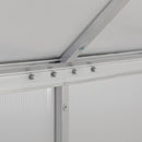 6x8 FT Polycarbonate Greenhouse, Outdoor Walk-in Green House with Vent Window, Hinged Door, Rain Gutter, Heavy-Duty Aluminum Hot House for Backyard Garden