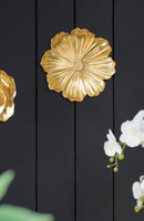 Rose Hanging Resin Wall Accents (Set of 2) - Gold by HouseOfZazla