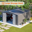 12×14 ft Outdoor Metal Storage Shed by HouseOfZazla
