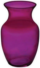 Floral Supply Online - 8" Rose Vase and Flower Guide Booklet - Decorative Glass Flower Vase for Floral Arrangements, Weddings, Home Decor or Office. (Purple) by CozyNest Decor