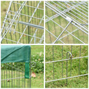 87" Small Animal Playpen, Pet Playpen Yard Fence for Rabbits, Chicken, Chinchillas with Roof for Indoor & Outdoor, Green
