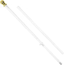 Grace Alley Flag Pole: 6 Foot Tangle Free Spinning Flag Pole. Residential or Commercial Flag Pole. Wind Resistant/Rust Free. (White) by GreenHaven Gardens