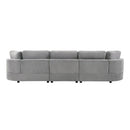 Modern 3 Seater Upholstered Sofa With Curved Design by HouseOfZazla