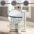 Nysa Mirrored & Faux Crystals End Table (Assembled) by HouseOfZazla