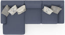 Cape May - Sofa Chaise With Comfort Coil Seating And 5 Accent Pillows Included