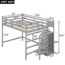 Loft Bed With Built In Storage Wardrobe And Staircase by HouseOfZazla