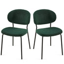 Boucle Dining Chairs, Dining Chairs With Metal Legs For Dining Room, Kitchen, Living Room by HouseOfZazla