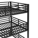 Full Over Full Over Full Bunk Bed with Slide