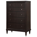 Niguel - 5 Drawer Chest Storage Furniture - Brown by HouseOfZazla