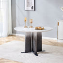 Round Dining Table With Cross Base, Modern Home Furniture