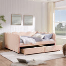 Queen Size Cozy Gingham Daybed with Two Storage Drawers and USB Port by HouseOfZazla