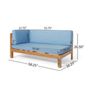 Brava X-Back 4-Piece Sofa Set, Blue by HouseOfZazla