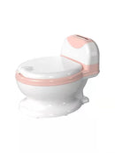 Potty Training Toilet, Realistic Potty Training Seat, Toddler Potty Chair with Soft Seat, Removable Potty Pot, Toilet Tissue Dispenser and Splash Guard, Non-Slip for Toddler& Baby&Kids White, Pink by TinyTreasures Baby Boutique