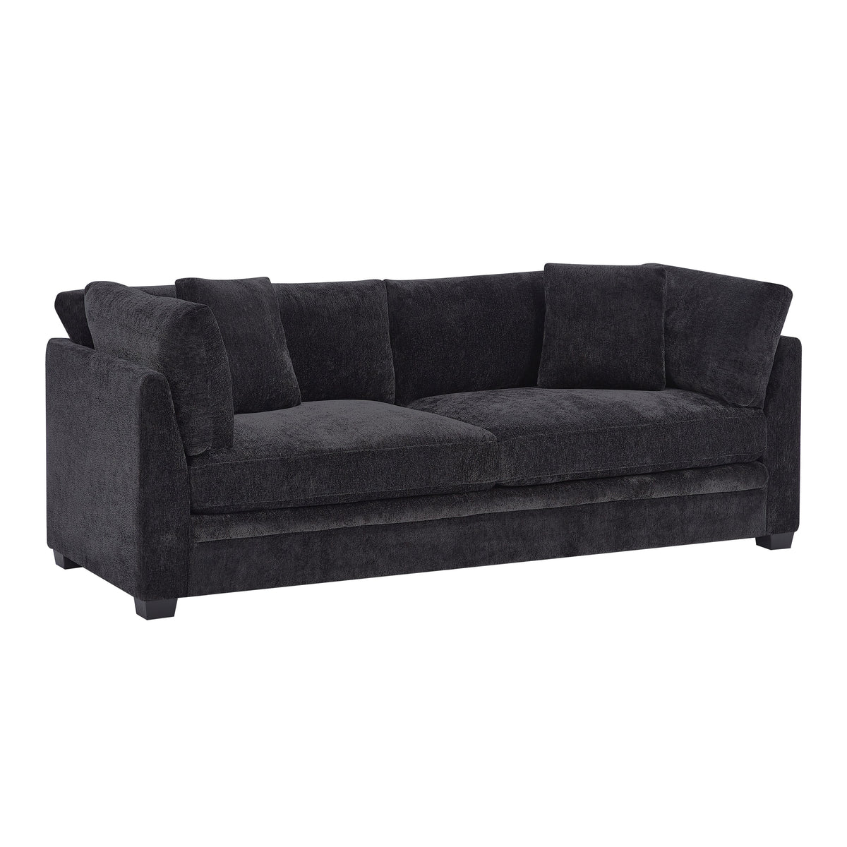 83.50" Modern Flared Arms Sofa (Black), photo 2 of 10
