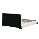 Elegant Boucle Upholstered Bed With Solid Wood Legs by HouseOfZazla