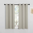 NICETOWN Blackout Bedroom Curtains 50 inches Long - Window Treatment Thermal Insulated Solid Grommet Room Darkening Privacy Sound Reducing for Kitchen, Natural, Set of 2, W34 x L50 by TinyTreasures Baby Boutique