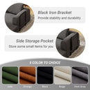 Convertible Sleeper Sofa Bed With Cylindrical Pillow, Fixed Shape Frame by Unique Piece Furniture