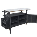 Foldable Outdoor Kitchen Island Patio Mobile Kitchen Cart