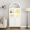 Modern Tech Inspired Dome Cabinet With LED Lighting by HouseOfZazla